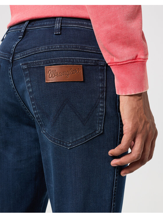 Wrangler Wrangler Jeansy TEXAS SLIM Czarny Straight Leg