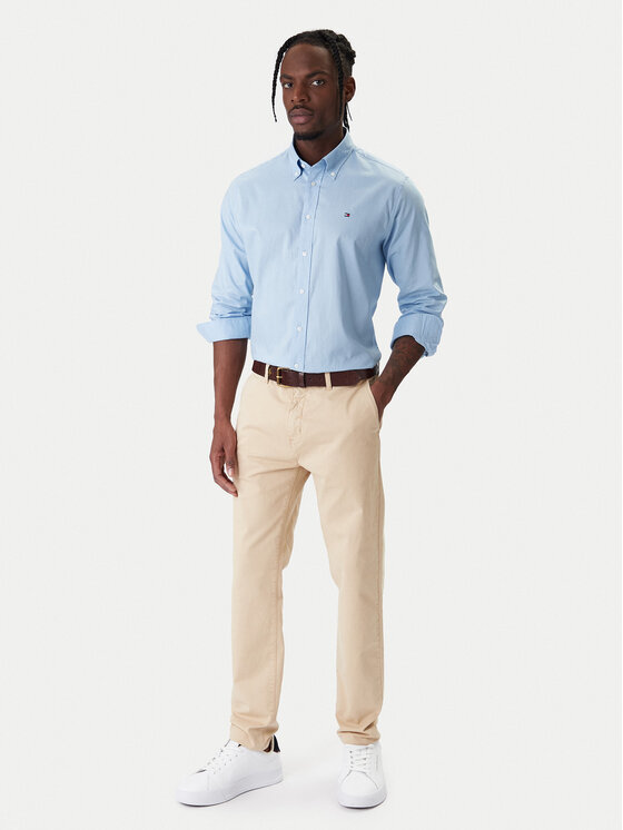 Tommy Hilfiger Tommy Hilfiger Риза MW0MW40529 Светлосиньо Regular Fit