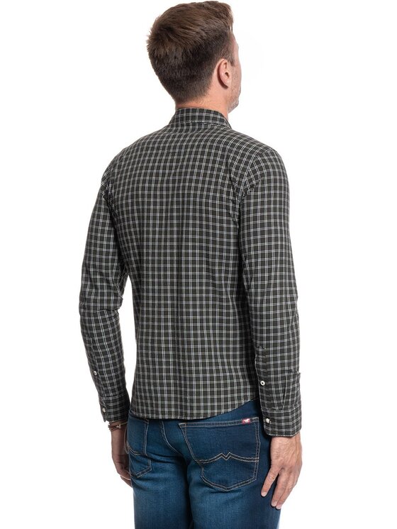 Lee Lee Koszula CLEAN WESTERN SHIRT Zielony Slim Fit