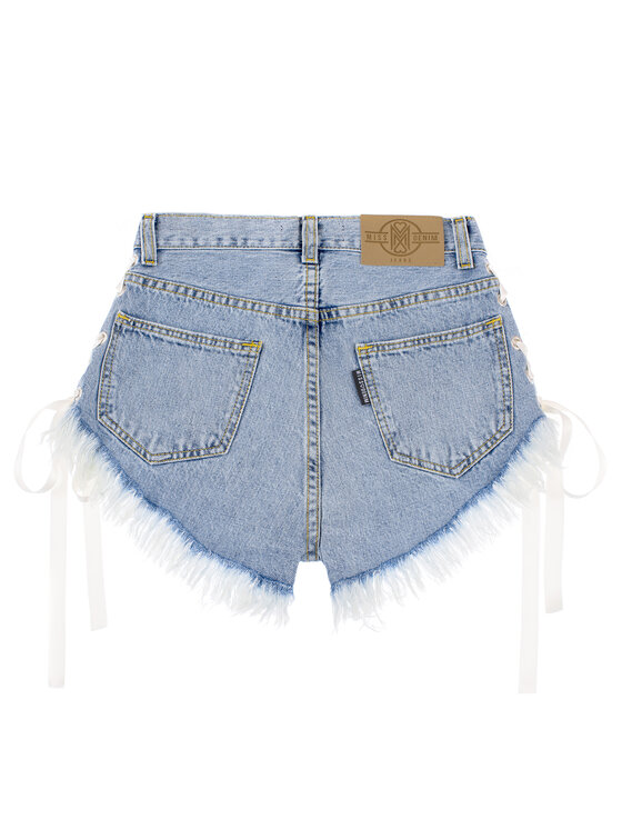 MissDenim MissDenim Szorty jeansowe High Waist Niebieski Regular Fit