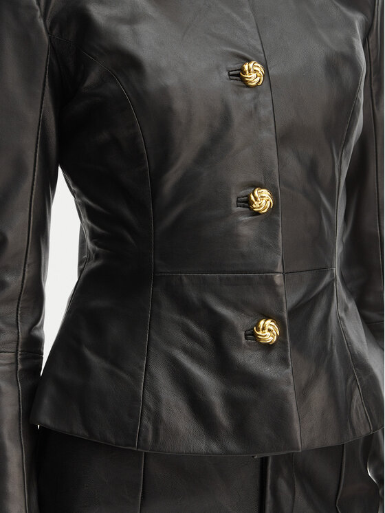 Marciano Guess Marciano Guess Lederjacke G6GL02 L0083 Schwarz Regular Fit