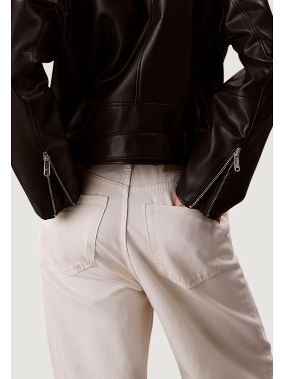 Calvin Klein Jeans Calvin Klein Jeans Μπουφάν δερμάτινο FAUX LEATHER MOTO JA Μαύρο To Fit