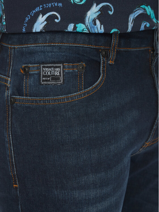 Versace Jeans Couture Versace Jeans Couture Jeans hlače 78GAB5D0 Mornarsko modra Slim Fit