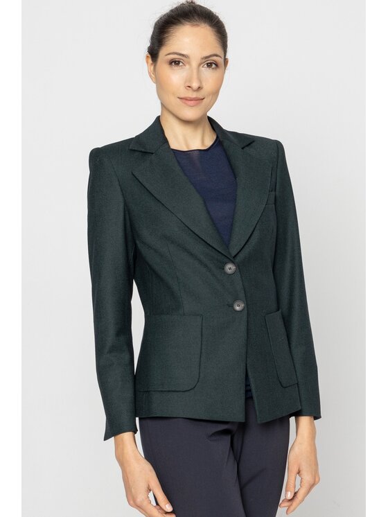 Deni Cler Milano Deni Cler Milano Marynarka W-DC-6059-D5-E2-48-1 Zielony Regular Fit
