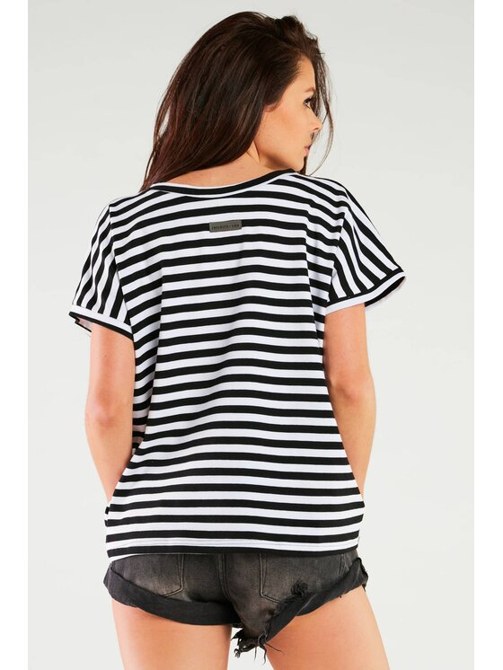 Infinite You Infinite You Bluzka M267 Czarny Basic Fit