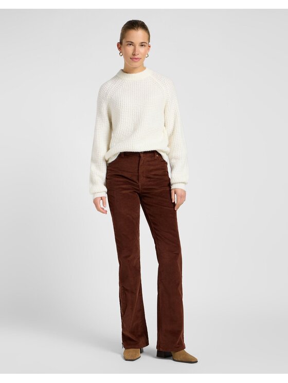Lee Lee Sweter KNIT SWEATER Biały Regular Fit