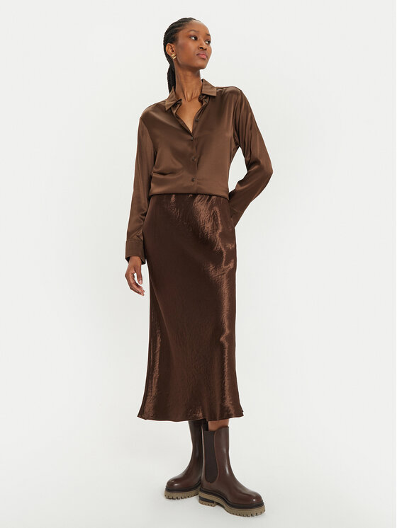 Max Mara Leisure Max Mara Leisure Риза Finire 2426116018 Кафяв Regular Fit