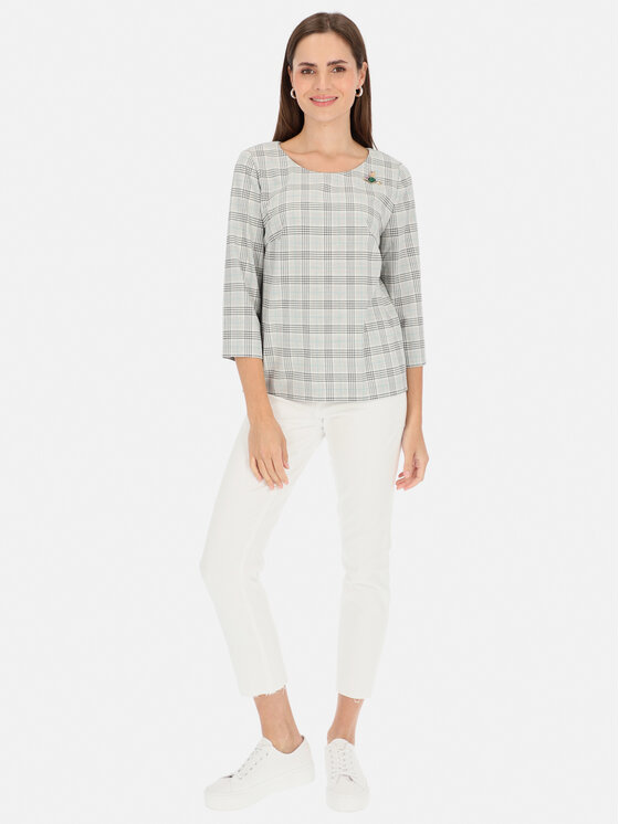Potis & Verso Potis & Verso Bluzka Dariana Szary Regular Fit