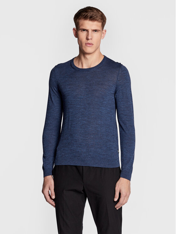 Boss Sweater Leno-P 50468239 Sötétkék Slim Fit