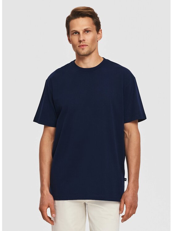 Pako Lorente Pako Lorente T-Shirt P26SF-TT-003 Granatowy Oversize