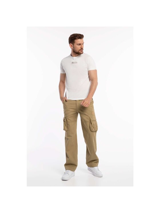 Alpha Industries Alpha Industries T-Shirt s EMB T 118529-626 Biały Classic Fit