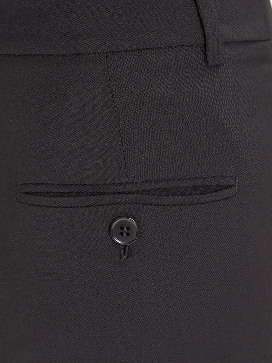 Weekend Max Mara Weekend Max Mara Kalhoty z materiálu Canon 2525136171 Černá Slim Fit