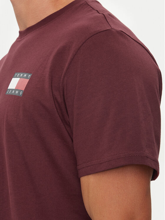 Tommy Jeans Tommy Jeans T-krekls Essential DM0DM20740 Bordo Slim Fit