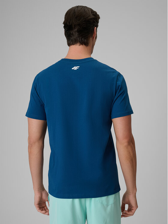 4F 4F T-Shirt SUMMER CODE Turkusowy Regular Fit
