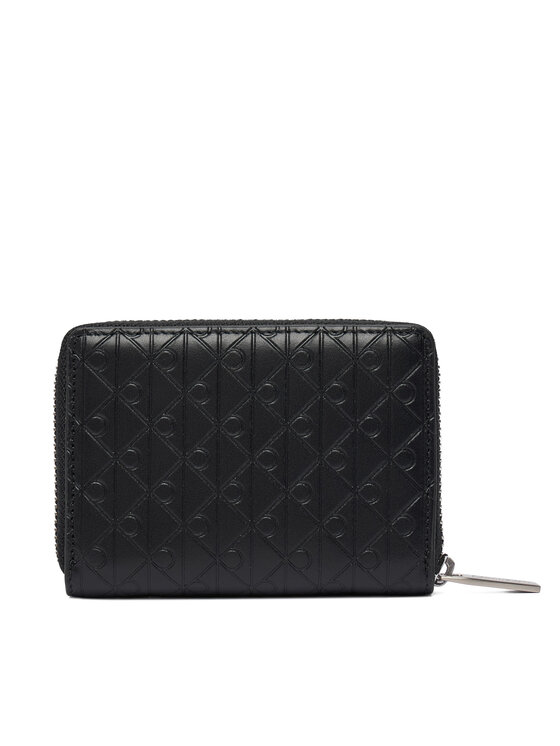 Calvin Klein Calvin Klein Maža Vyriška Piniginė Emblem Emboss Zip Coin Pouch LV04D1087G Juoda