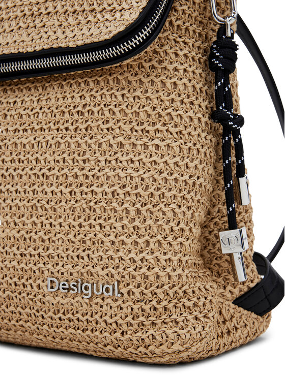 Desigual Desigual Mugursoma Raffia Hamption 25SAKO04 Bēšs