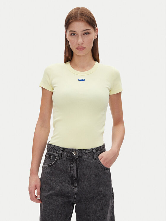HUGO HUGO Tricou Easy Tee_B 50523924 Galben Slim Fit