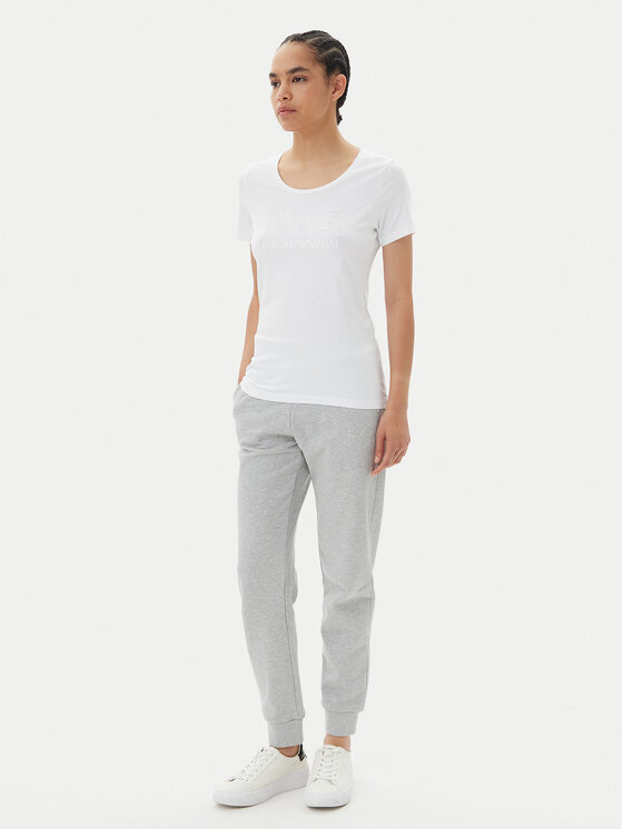 EA7 Emporio Armani EA7 Emporio Armani T-Shirt 7W000094 AF10373 U0002 Biały Slim Fit