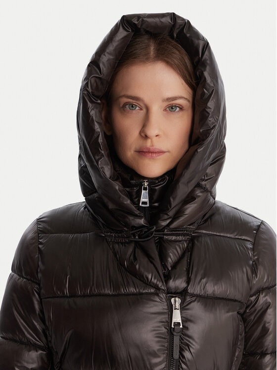 DKNY DKNY Пуховик DLEMPU99 Чорний Regular Fit