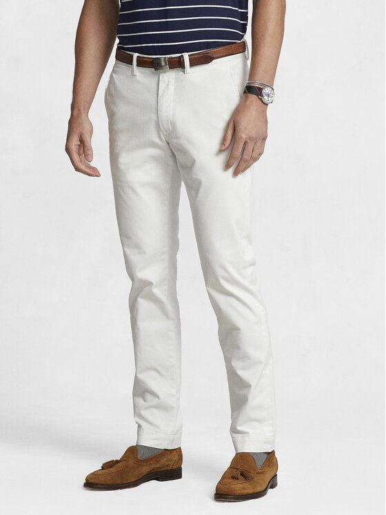 Polo Ralph Lauren Chino Hlače 710704176094 Bela Slim Fit