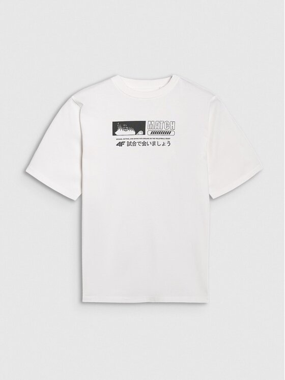 4F 4F T-shirt 4FJRAW25TTSHM3065-10S Bianco Oversize