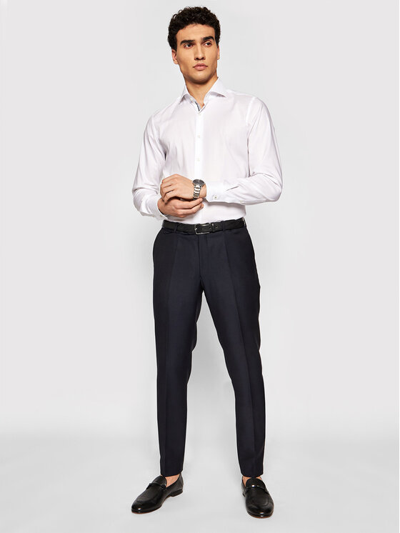 Pantalone da abito Denz 51705027 Blu scuro Slim