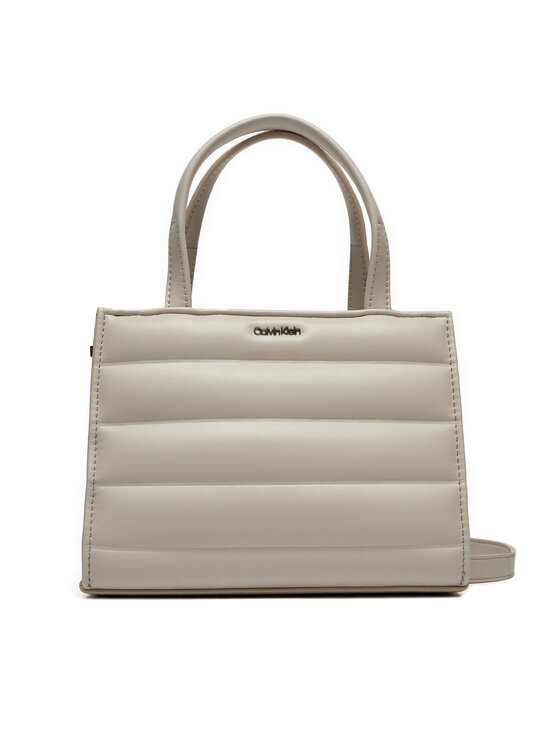 Calvin Klein Geantă Line Quilt Mini Tote K60K612116 Gri