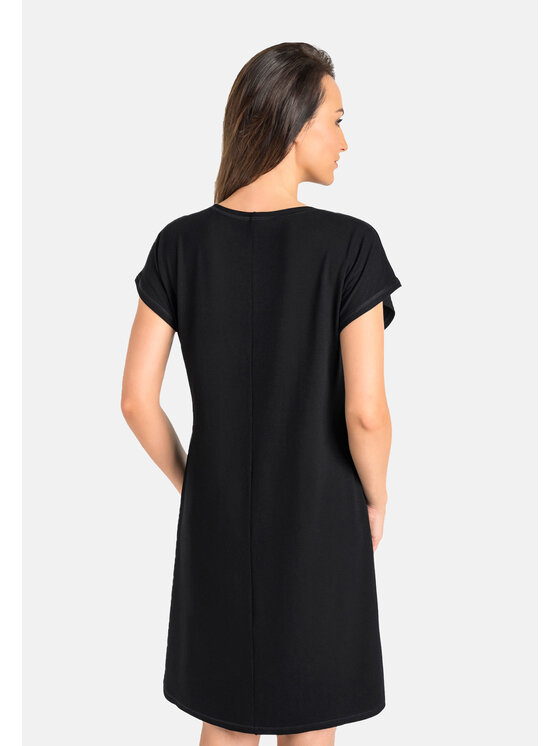 Teyli Teyli Koszula nocna Luzi Czarny Regular Fit