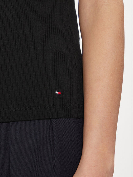 Tommy Hilfiger Tommy Hilfiger Top WW0WW41027 Černá Slim Fit