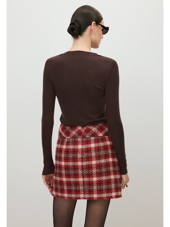 BIZUU BIZUU Spódnica mini NALAYA MINI SKIRT Czerwony Standard Fit