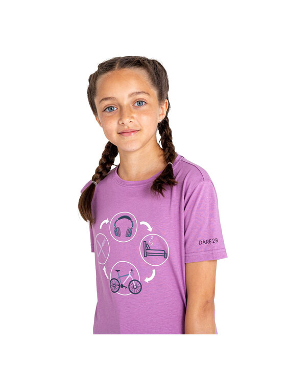 Dare2B Dare2B T-Shirt Rightful Fioletowy Short Fit