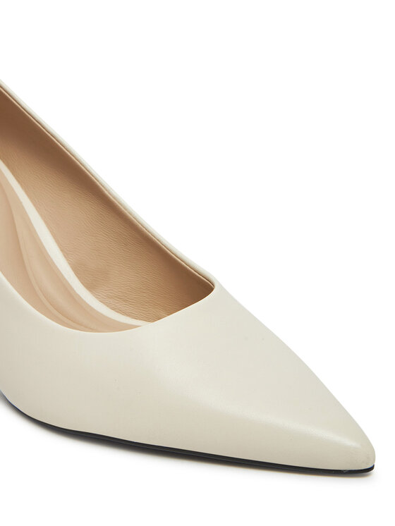 Calvin Klein Calvin Klein High Heels Pump 70 Pointy Hw Bar Lth HW0HW02561 Écru