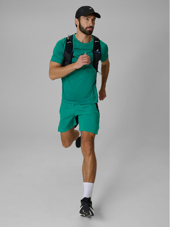 4F 4F Szorty sportowe RUNNING Zielony Regular Fit