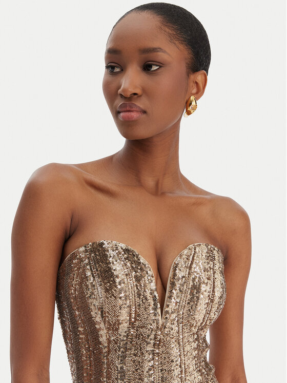 Marciano Guess Marciano Guess Kokteilinė suknelė 6RGK00 6357A Auksinė Slim Fit