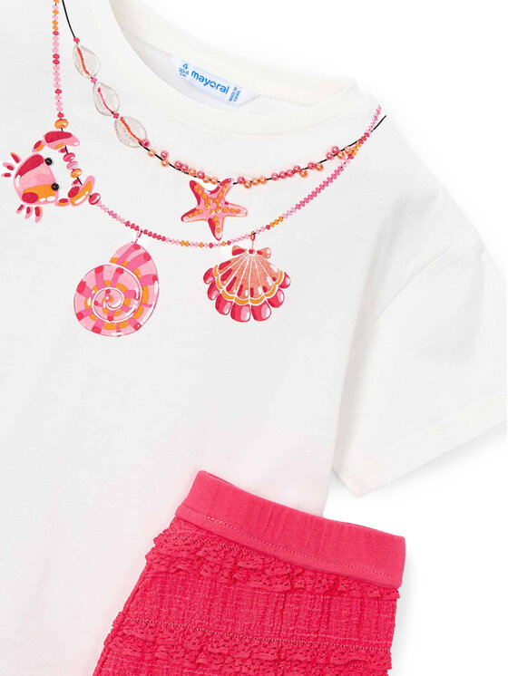 Mayoral Mayoral Completo T-shirt e pantaloncini 3231 Rosso Regular Fit