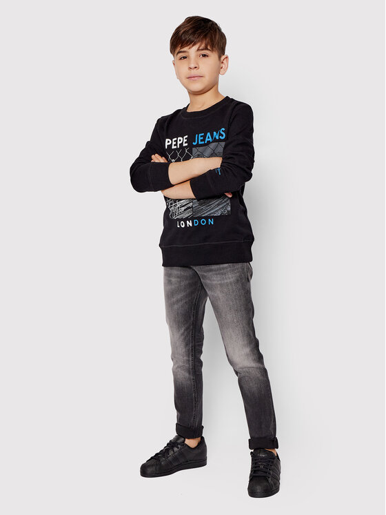 Pepe Jeans Pepe Jeans Mikina Jonas PB581357 Černá Regular Fit
