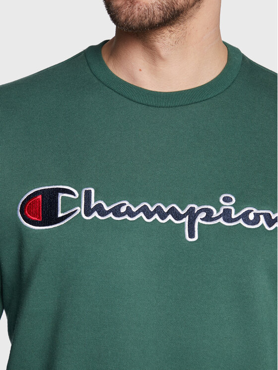 Felpa Embroided Script Logo 217859 Verde Regular