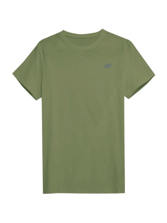 4F 4F T-Shirt 4FWSS26TTSHM4484-44S Zelená Regular Fit