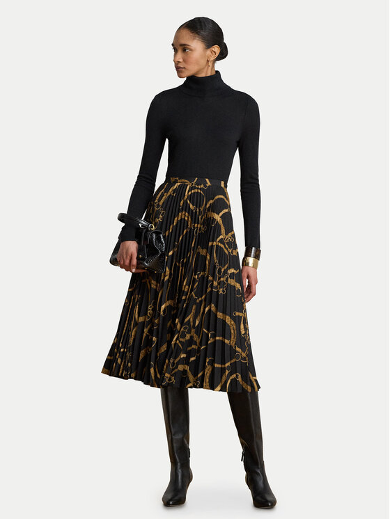 LAUREN RALPH LAUREN LAUREN RALPH LAUREN Plesirana suknja 200P14015001 Crna A-Line Fit