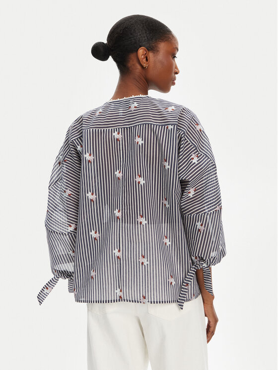 Munthe Munthe Blúz Pristina 252102525224 Sötétkék Loose Fit