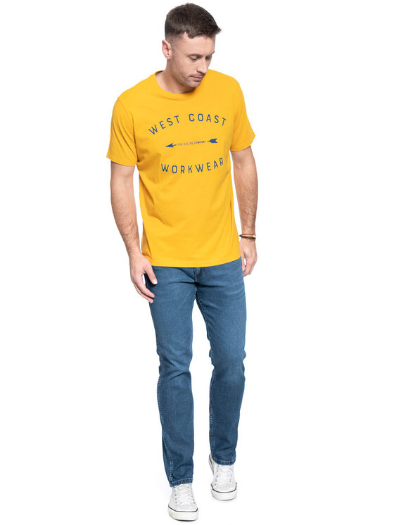 Lee Lee T-Shirt WORKWEAR TEE Żółty Regular Fit