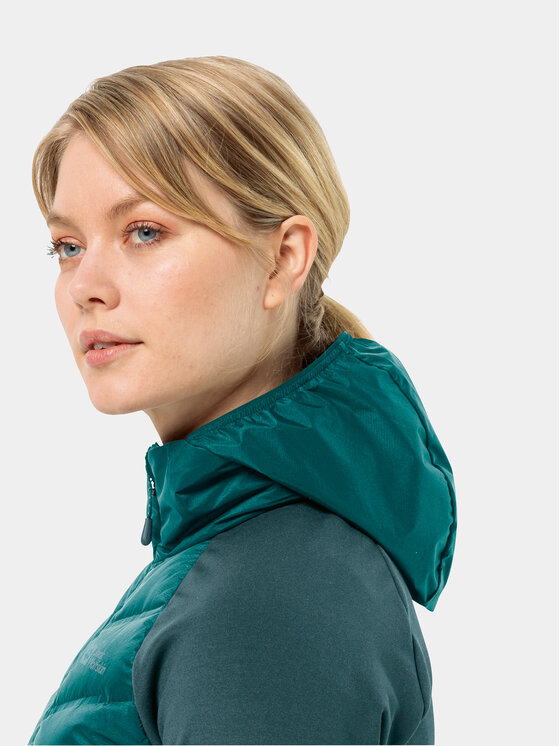 Jack Wolfskin Jack Wolfskin Outdoor jakna Tasman Down Hybrid 1711331 Zelena Regular Fit