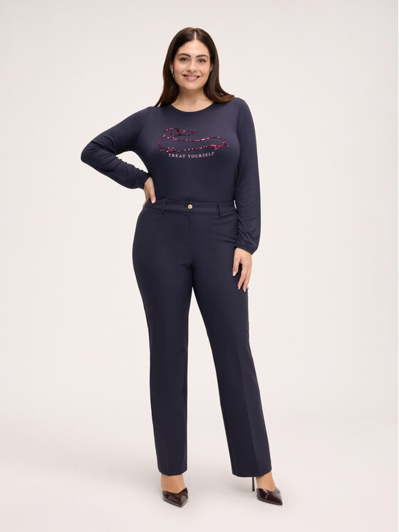 Fiorella Rubino Fiorella Rubino Spodnie materiałowe P081T005484N034 Niebieski Regular Fit