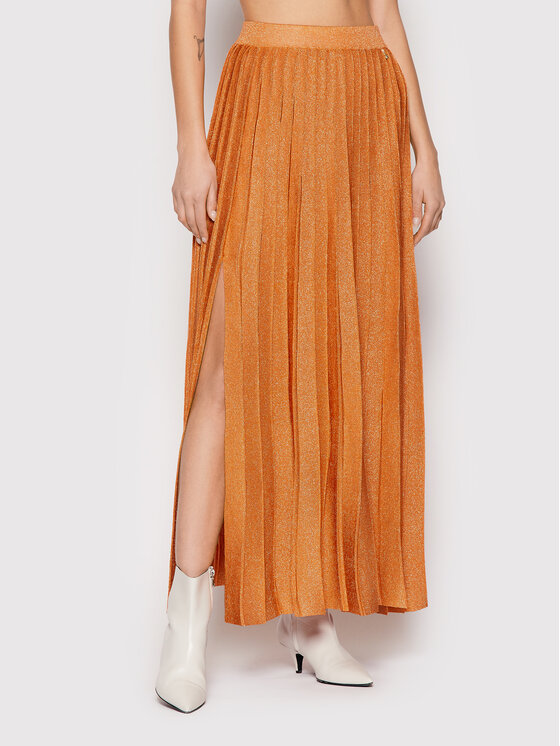 Patrizia Pepe Patrizia Pepe Спідниця в складку 8G0258/K016-J2U6 Оранжевий Regular Fit