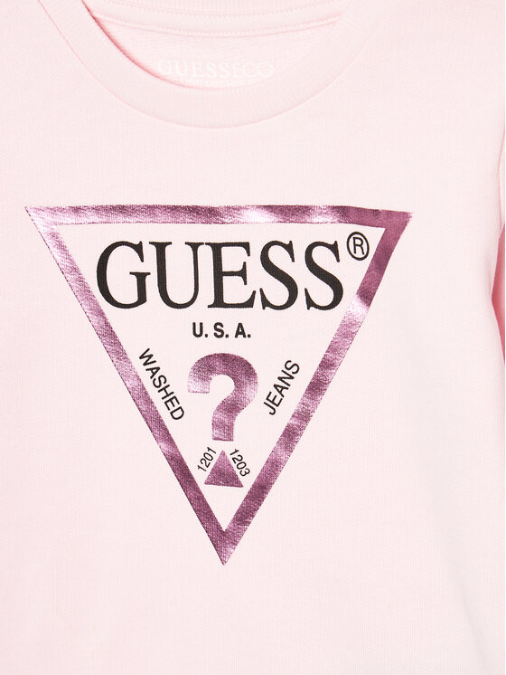 Guess Guess Pulóver K74Q12 KAUG0 Rózsaszín Regular Fit