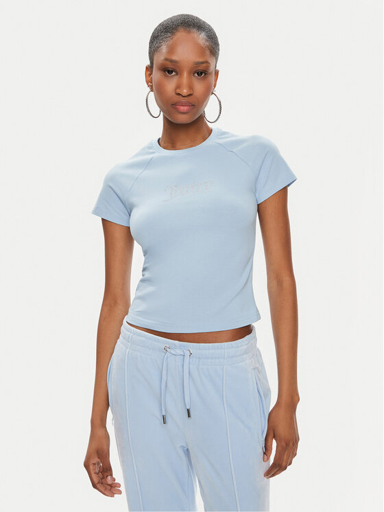 Juicy Couture Tričko JCMCT223257 Modrá Slim Fit