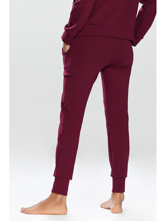DKaren Sport DKaren Sport Spodnie dresowe Seattle Bordowy Classic Fit