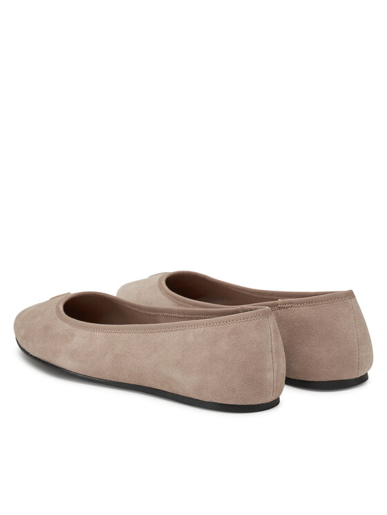 Tommy Hilfiger Tommy Hilfiger Baleriny Th Hardware Suede Ballerina FW0FW08655 Beżowy