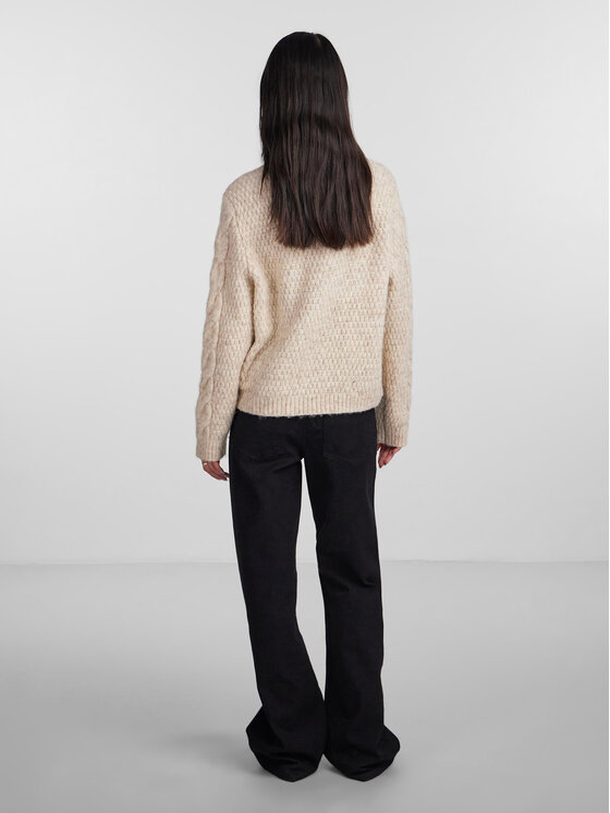 Pieces Pieces Kampsun 17140372 Beež Regular Fit