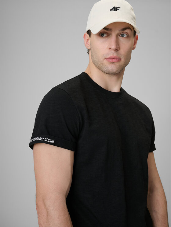 4F 4F T-Shirt COMMERCIAL Czarny Regular Fit